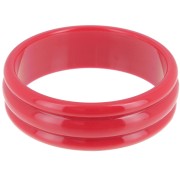 Bracelet jonc épais en résine opaque 66 mm - Rouge foncé x1