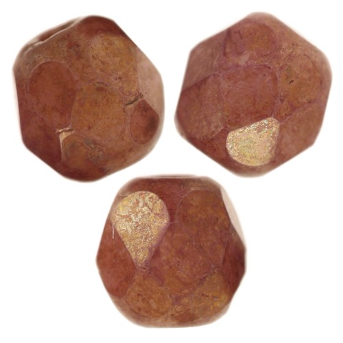 Facettes 4 mm Chalk White Gold Luster x50