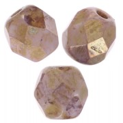 Facettes 4 mm Chalk White Lila Gold Luster x50