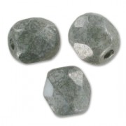 Facettes 4 mm Chalk White Grey Luster x50