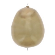 Perle goutte irrégulière en papier mâché effet métallisé 24x18 mm - Golden x1|raw }}