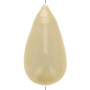 Perle poire en papier mâché effet métallisé 30x16 mm - Light Glold x1