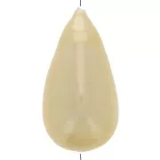 Perle poire en papier mâché effet métallisé 30x16 mm - Light Glold x1