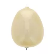 Perle goutte irrégulière en papier mâché effet métallisé 24x18 mm - Light Gold x1