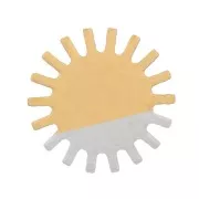 Éléments soleil à coller 6 mm - Acier inoxydable 316L Doré x4