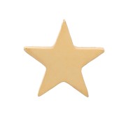 Éléments étoile à coller 5 mm - Acier inoxydable 316L Doré x4