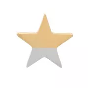 Éléments étoile à coller 5 mm - Acier inoxydable 316L Doré x4