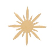 Éléments étoile du nord à coller 5 mm - Acier inoxydable 316L Doré x4