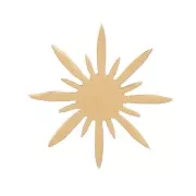 Éléments étoile du nord à coller 5 mm - Acier inoxydable 316L Doré x4