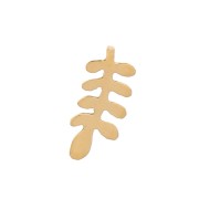 Éléments mini feuille à coller 4x1.9 mm - Acier inoxydable 316L Doré x4|raw }}