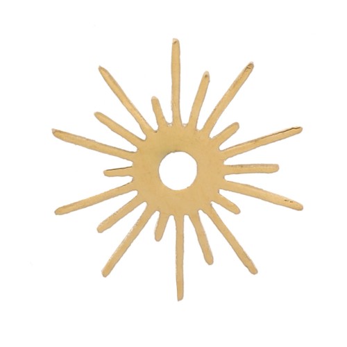 Éléments soleil à coller 6 mm Acier inoxydable 316L Doré x4