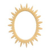 Éléments soleil ovale à coller 9x7 mm - Acier inoxydable 316L Doré x4|raw }}