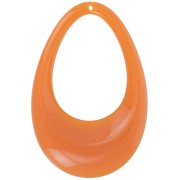 Pendentif goutte évidé en acrylique opaque 45x30 mm - Ambre x1|raw }}