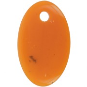 Pendentif ovale en acrylique translucide 32.5x20 mm - Orange granit x1|raw }}