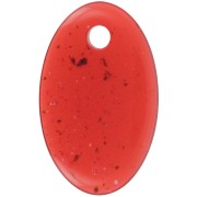 Pendentif ovale en acrylique transparent 32.5x20 mm - Brique granit x1|raw }}