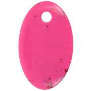 Pendentif ovale en acrylique opaque 32.5x20 mm - Fuchsia tacheté x1|raw }}