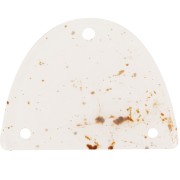 Pendentif chandelier demi-lune en acrylique 30x39.5 mm - Blanc cassé tacheté x1|raw }}