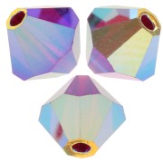 Perles toupies Preciosa - Rondelle Bead 5 mm - Siam AB 2X x12|raw }}