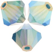 Perles toupies Preciosa - Rondelle Bead 5 mm - Indicolite AB 2X x12|raw }}