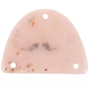 Pendentif chandelier demi-lune en acrylique 30x39.5 mm - Nude granit x1