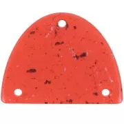 Pendentif chandelier demi-lune en acrylique 30x39.5 mm - Brique granit x1