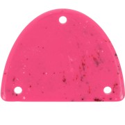 Pendentif chandelier demi-lune en acrylique 30x39.5 mm - Fuchsia tacheté x1|raw }}