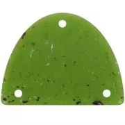 Pendentif chandelier demi-lune en acrylique 30x39.5 mm - Olive granit x1