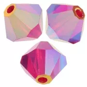 Perles toupies Preciosa - Rondelle Bead 5 mm - Light Siam AB 2X x12