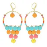 Sequins ronds résine époxy 16 mm Light Rose x6