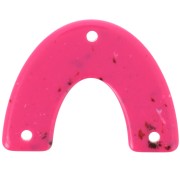 Intercalaire forme pont en acrylique 30x39.5 mm - Fuchsia tacheté x1|raw }}