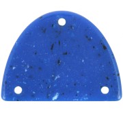 Pendentif chandelier demi-lune en acrylique 30x39.5 mm - Bleu foncé granit x1|raw }}