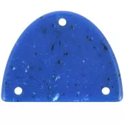 Pendentif chandelier demi-lune en acrylique 30x39.5 mm - Bleu foncé granit x1