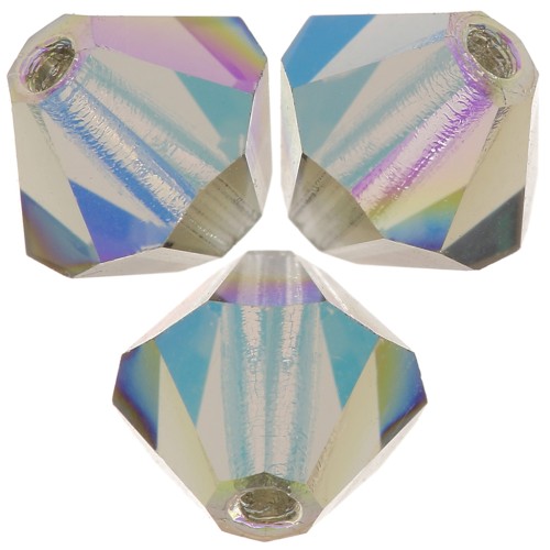 Perles toupies Preciosa - Rondelle Bead 5 mm - Black Diamond Glitter x12