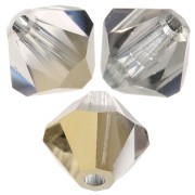 Perles toupies Preciosa - Rondelle Bead 5 mm - Crystal Starlight Gold Half x12