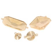 Serti intercalaire à coller pour cabochon PureCrystal 4627 27x18.5 mm - Doré x1