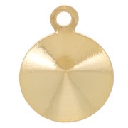 Serti pendentif à coller pour cabochon Rivoli PureCrystal 1122 8 mm - Doré x1