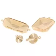 Serti intercalaire à coller pour cabochon PureCrystal Rivoli 1122 10 mm - Doré x1