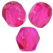Facettes 4 mm - Crystal Rose Fuchsia x50