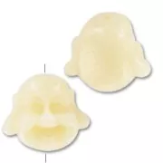 Tête de Bouddha 18 mm imitation Ivoire x1