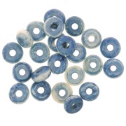 Perles rondelles Heishi 5x2 mm en os teinté - Bleu x50|raw }}