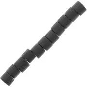 Perles tube style Heishi 4x3 mm en os teinté - Noir x50
