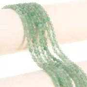 Perles rondes facettées 4 mm pierre gemme - Aventurine x38cm