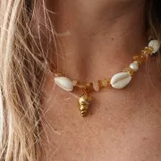 Assortiment intercalaires coquillages Cauri 19 à 22 mm - Naturel x10