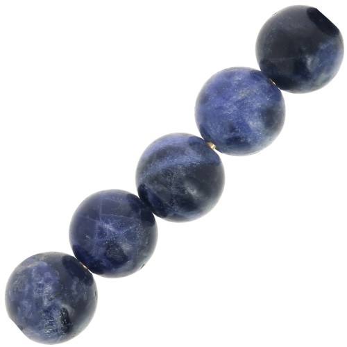 Perles rondes en pierre gemme Sodalite du Brésil 6 mm x15