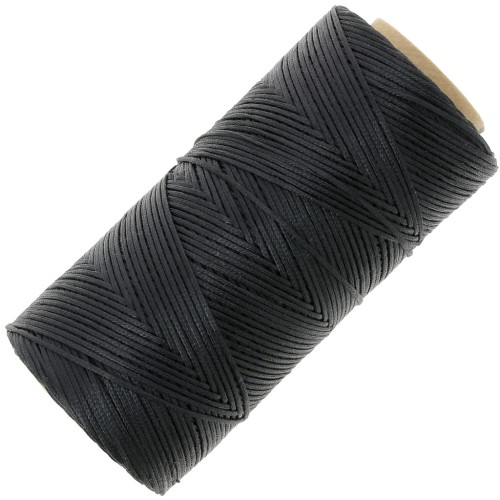 Bobine de fil ciré Linhasita pour macramé 1.4 mm - Black (PRETO) x167m