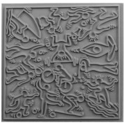 Plaque de texture pour pâte polymère 90 mm - Motif Sports x1|raw }}