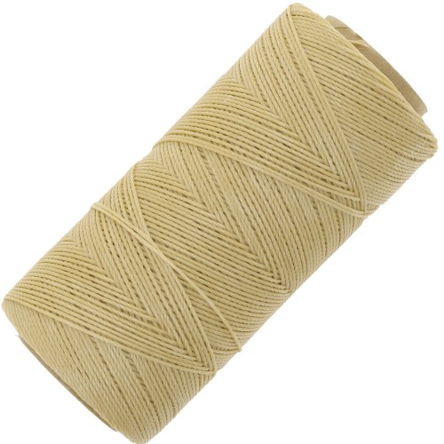 Bobine de fil ciré Linhasita pour micro macramé 0.75 mm - Chamois (315) x228m