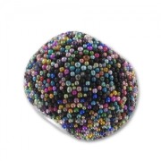 Perle ronde incrustée de perles 14 mm Multicolore x1|raw }}