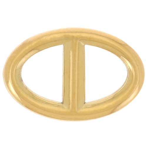 Intercalaire maille marine 17.5x11 mm - Acier inoxydable 316L Doré x1