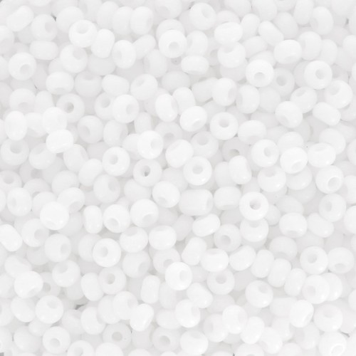 Preciosa Perles rocailles 9/0 2.5 mm - Blanc opaque x250g